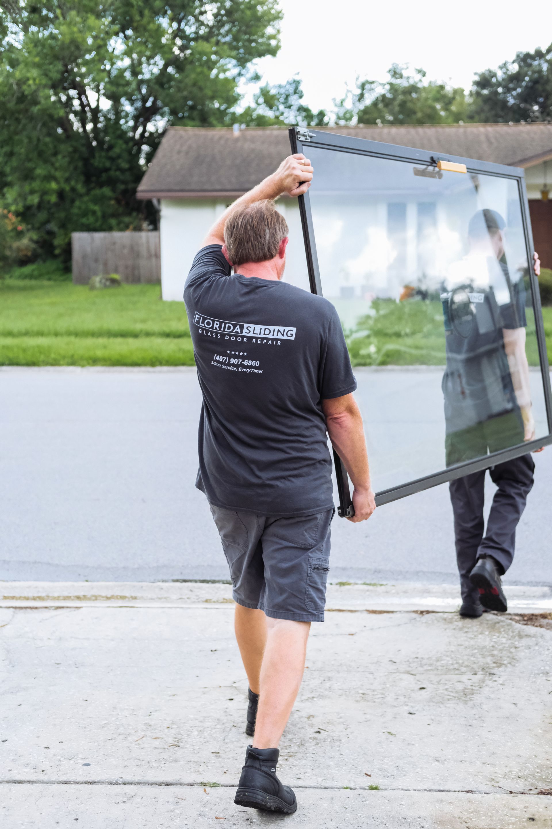 Sliding glass door glass panel replacement